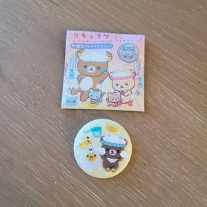 [Rilakkuma] -Nekoneko no Yu - Secret Embroidery Button Badge Collection
